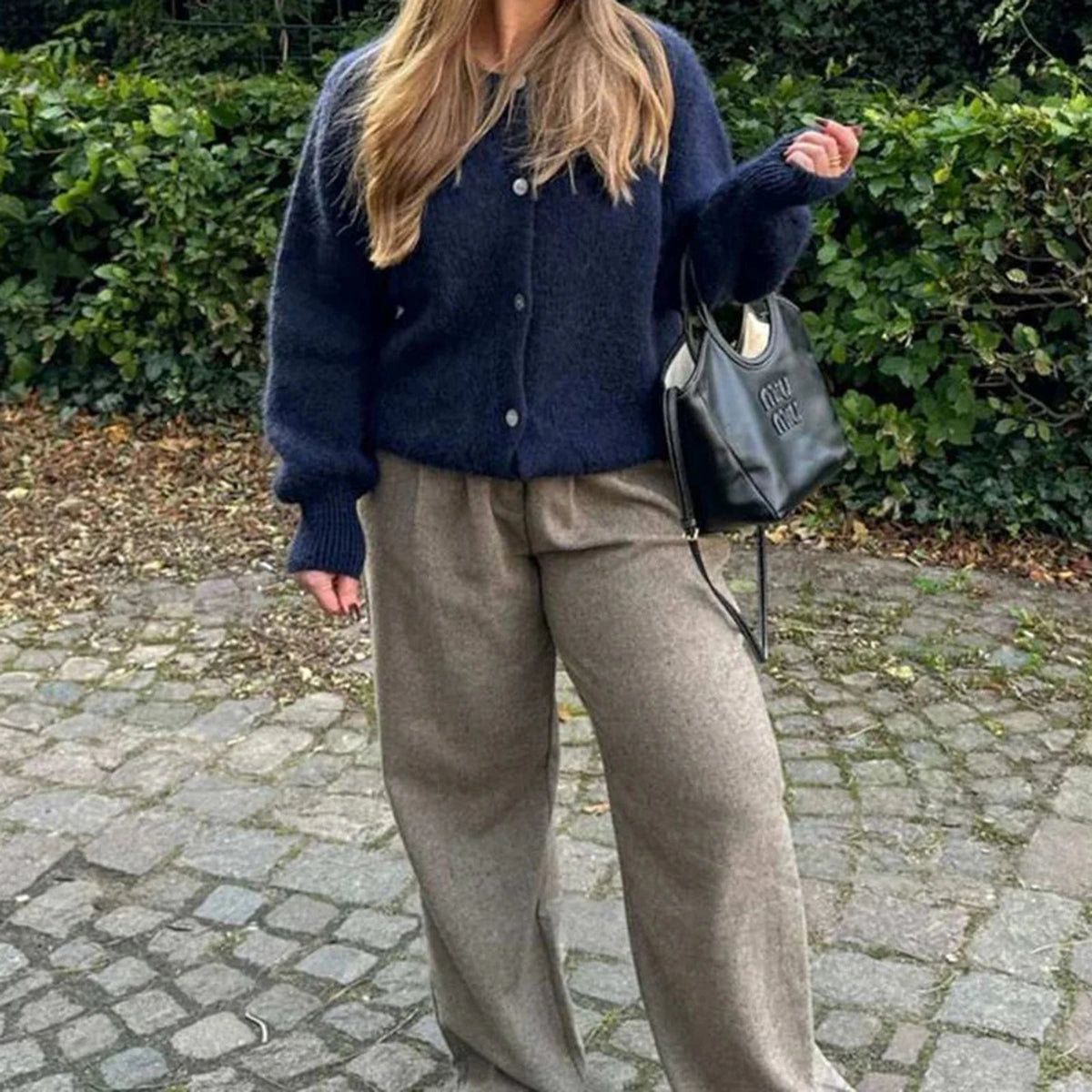 Cardigan Rachel oversize en maille duveteuse