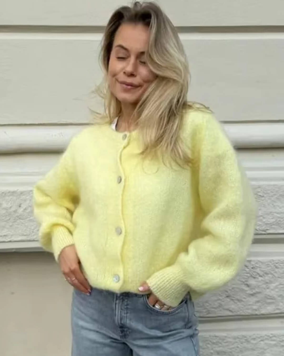 Gilet en maille duveteuse Freya