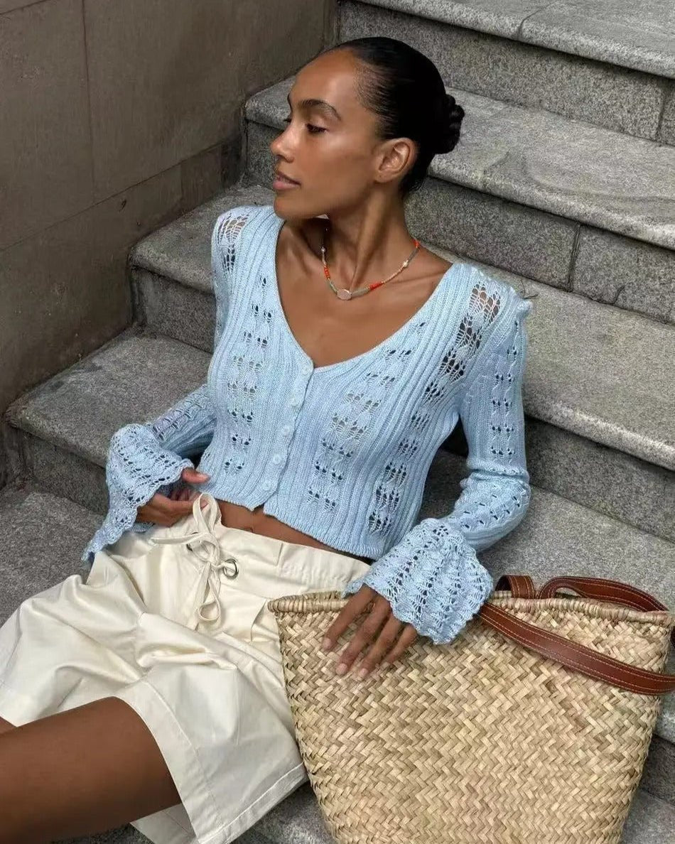 Cardigan Kendall en maille ajourée
