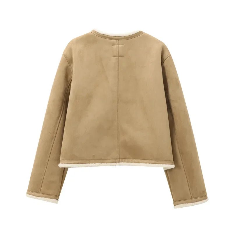 Manteau en suédine avec fausse fourrure Aralyn