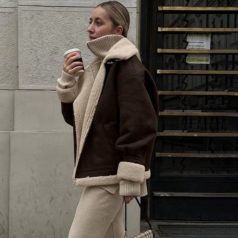 Aurora Veste en daim synthétique imitation cuir