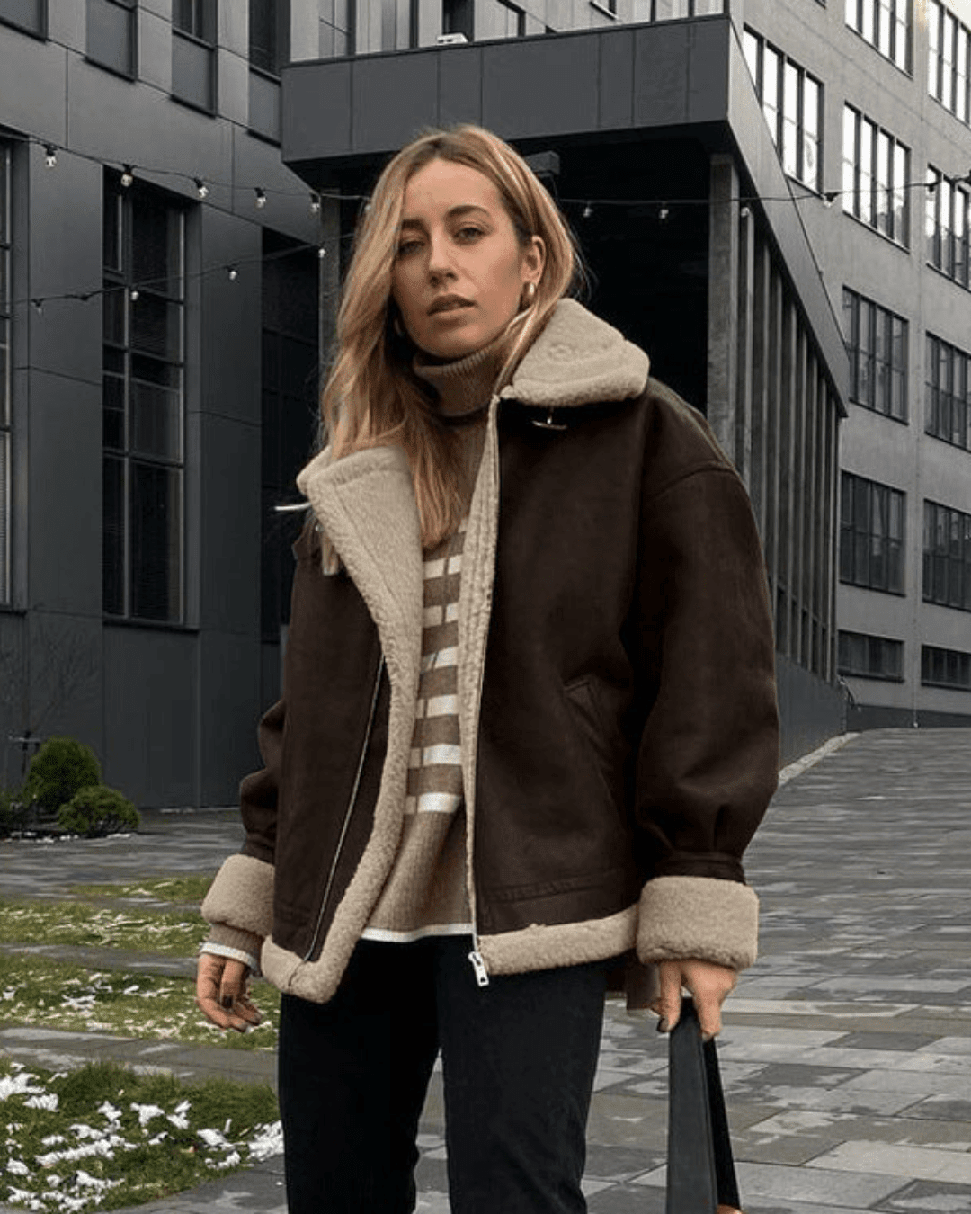 Aurora Veste en daim synthétique imitation cuir