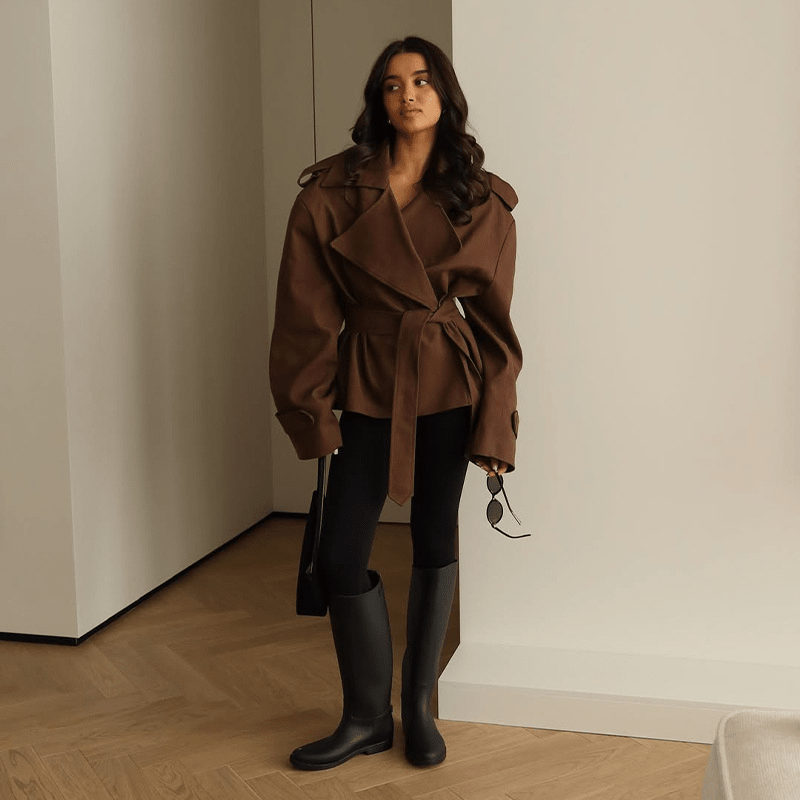 Trench court avec ceinture Barbara
