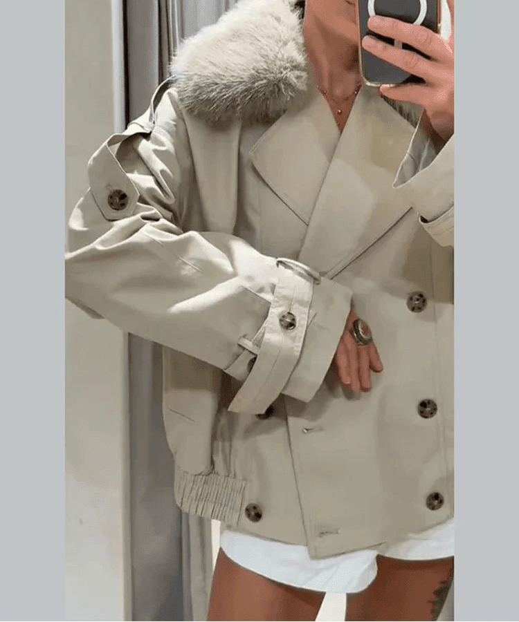 Trench Camille avec fausse fourrure