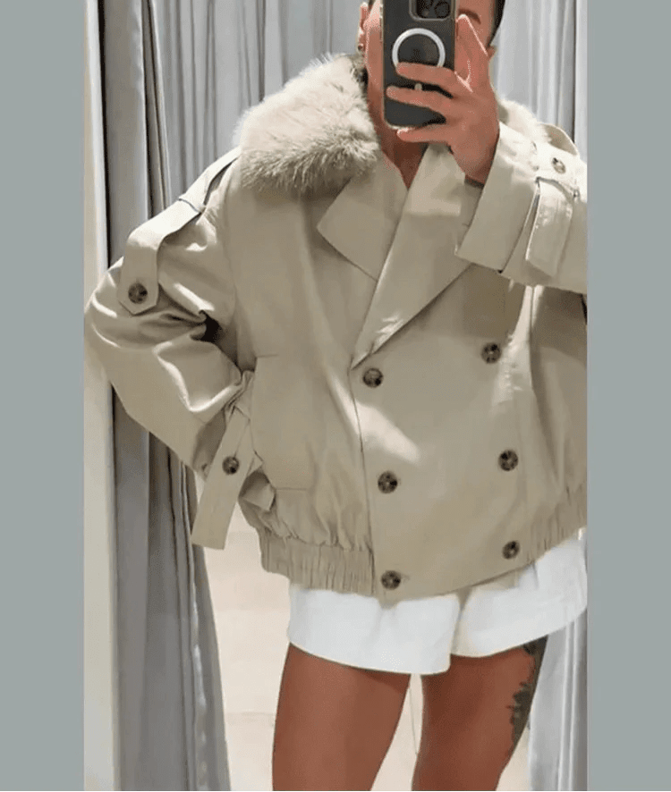 Trench Camille avec fausse fourrure