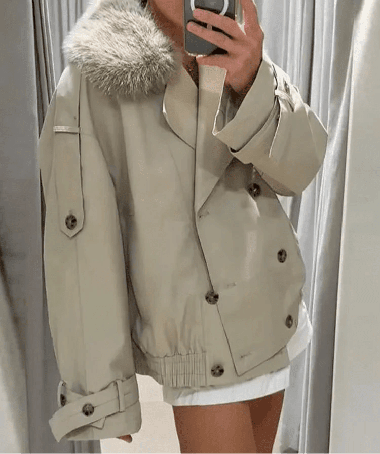 Trench Camille avec fausse fourrure