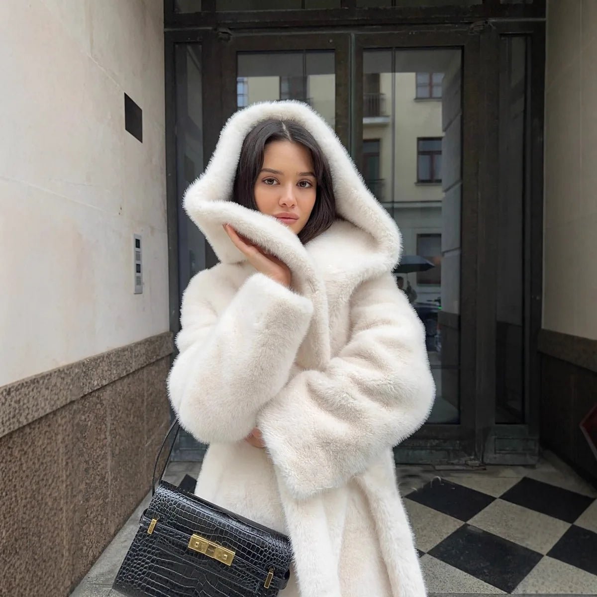 Bex manteau long à capuche