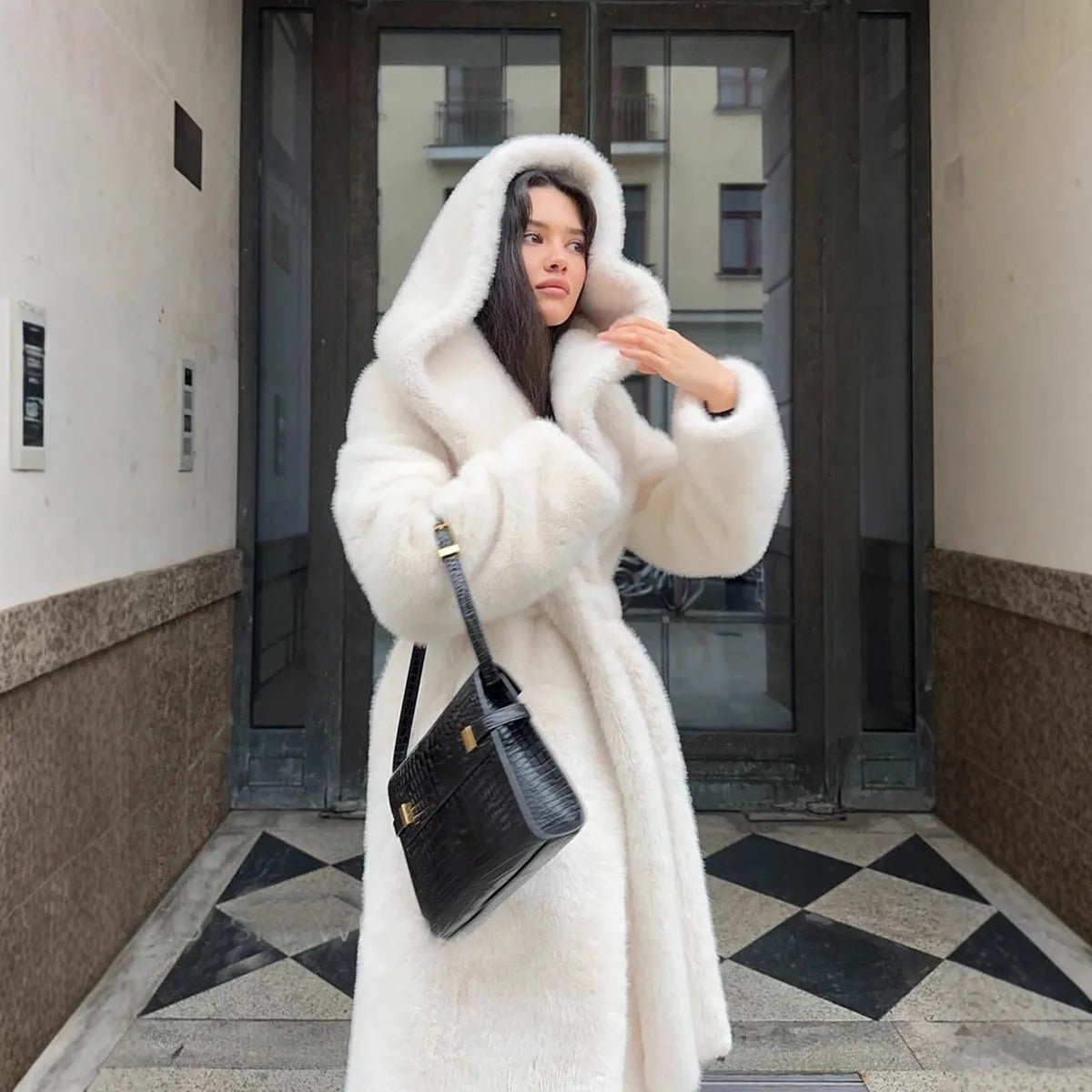 Bex manteau long à capuche