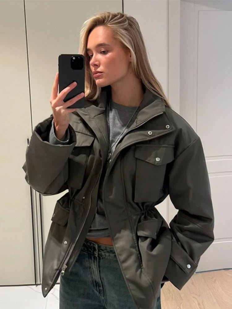 Veste utilitaire à taille élastiquée Cressida