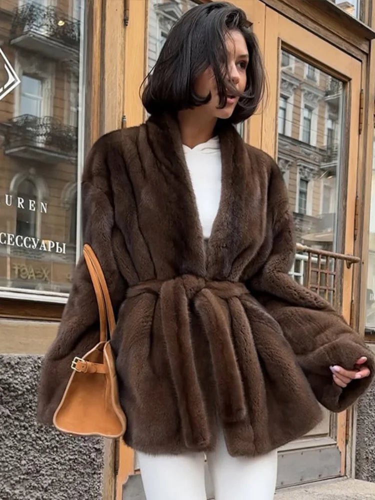 Veste en similicuir avec ceinture Hazel