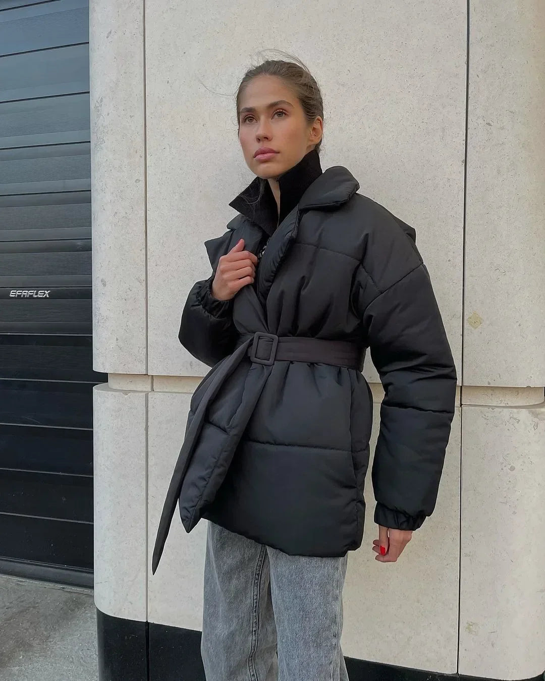 Veste matelassée à ceinture Jaime