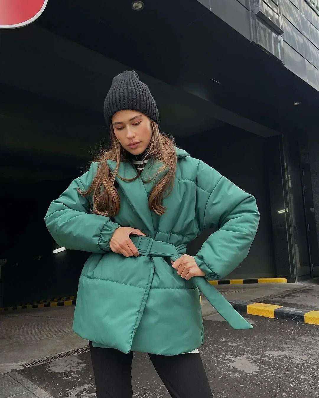 Veste matelassée à ceinture Jaime