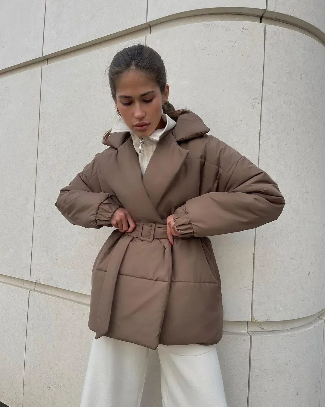Veste matelassée à ceinture Jaime