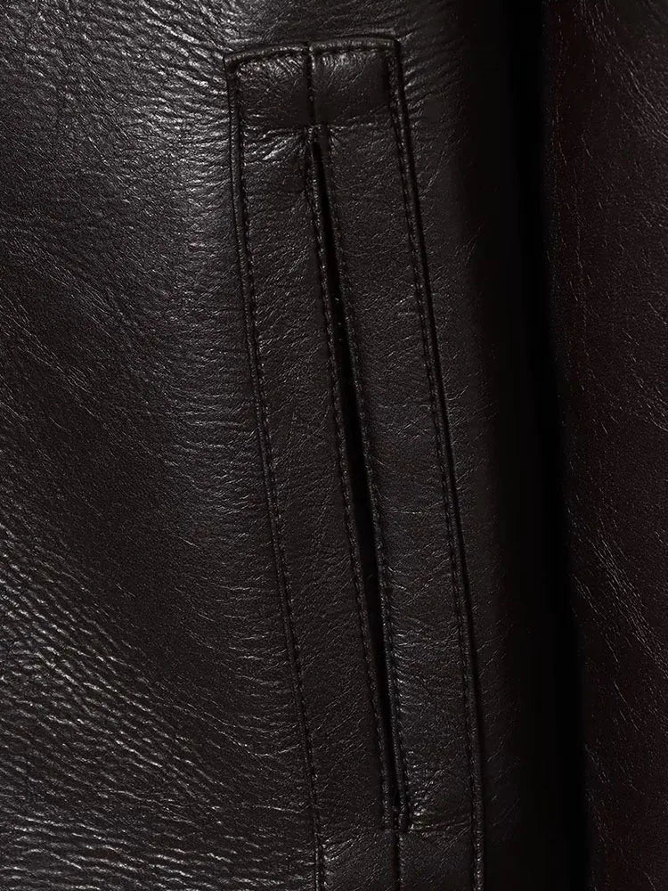 Veste réversible en similicuir avec fausse fourrure Joana