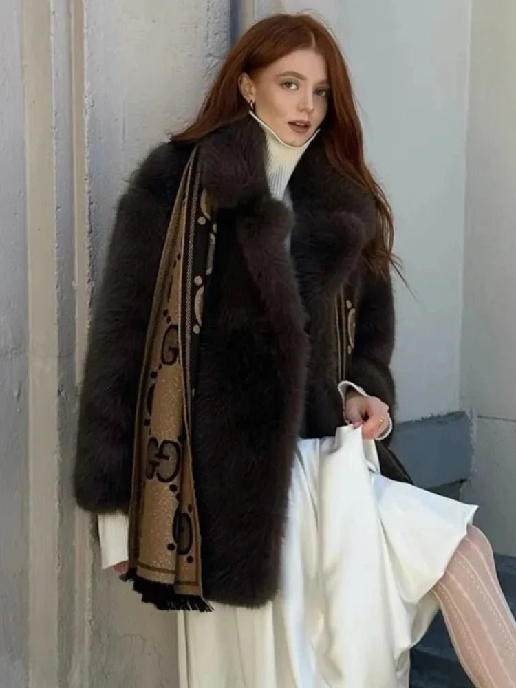 Manteau oversize en fausse fourrure Lena