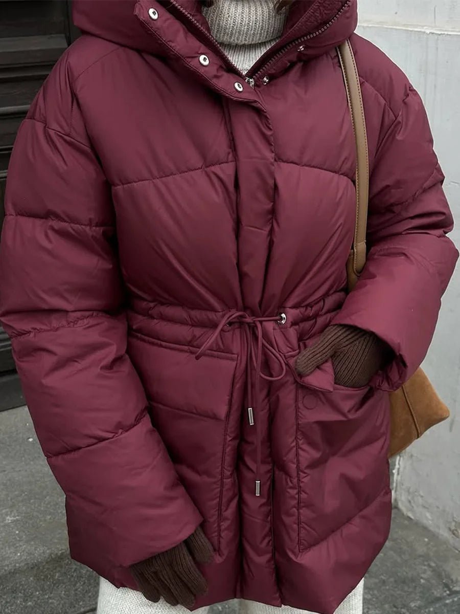 Manteau matelassé à capuche et cordon Lorna