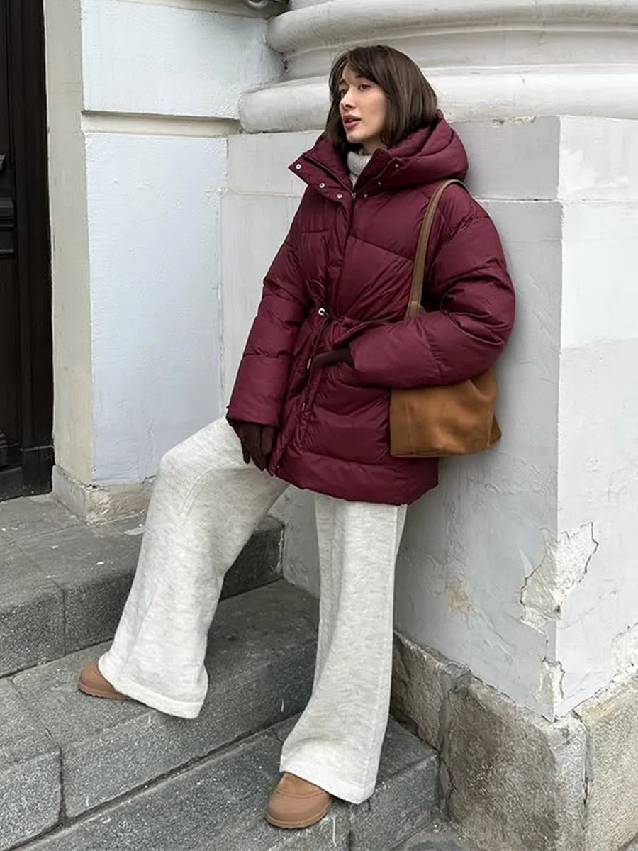 Manteau matelassé à capuche et cordon Lorna