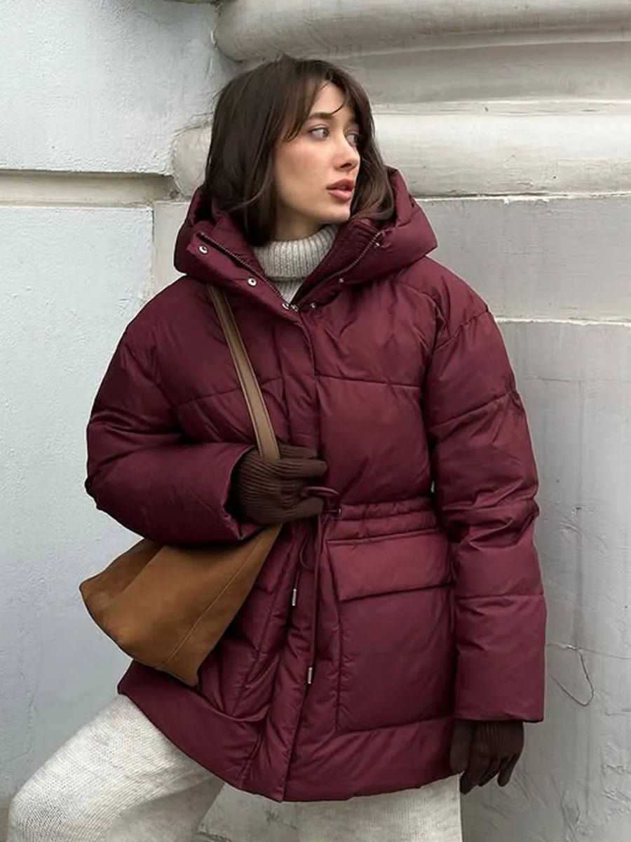 Manteau matelassé à capuche et cordon Lorna