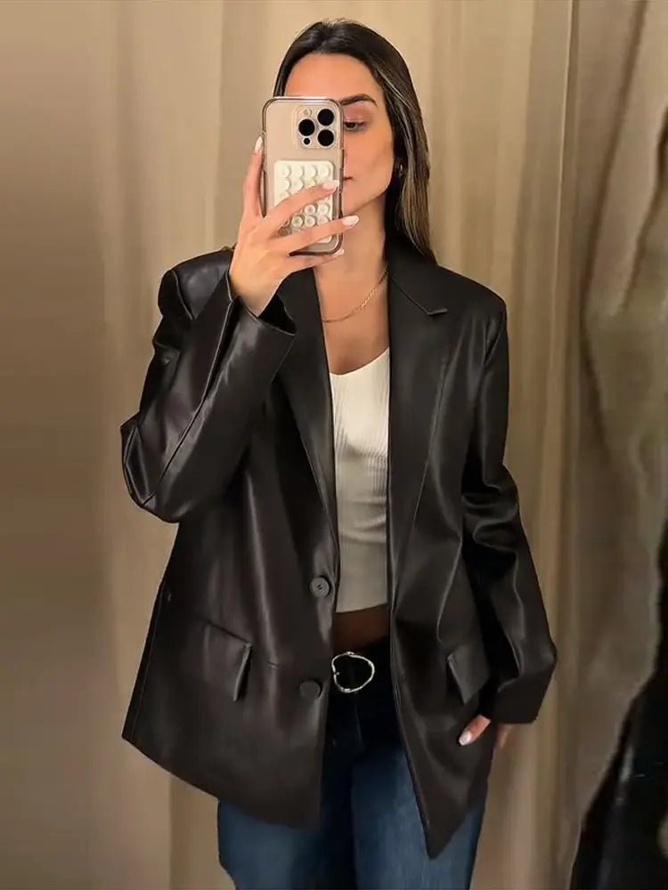 Blazer en cuir vegan Ryza
