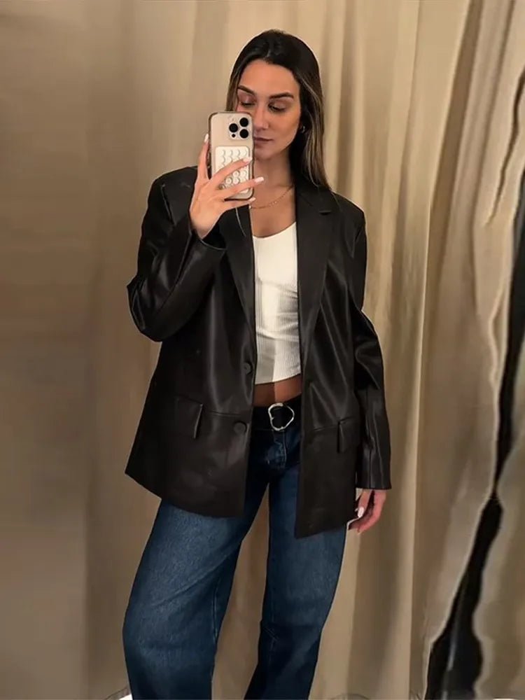 Blazer en cuir vegan Ryza