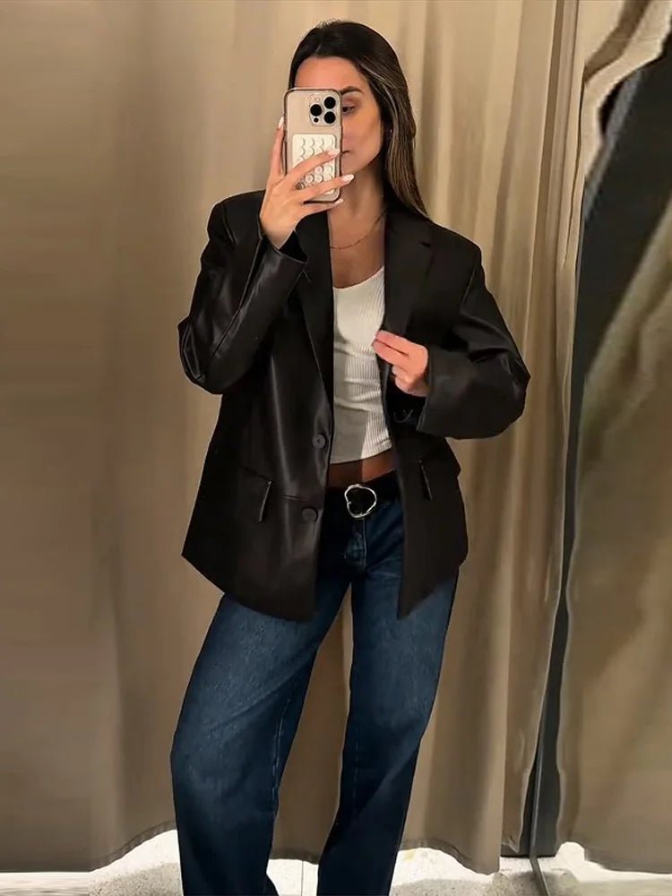 Blazer en cuir vegan Ryza