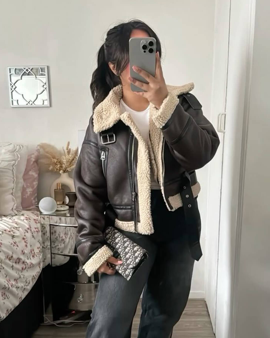 Veste en similicuir Elora