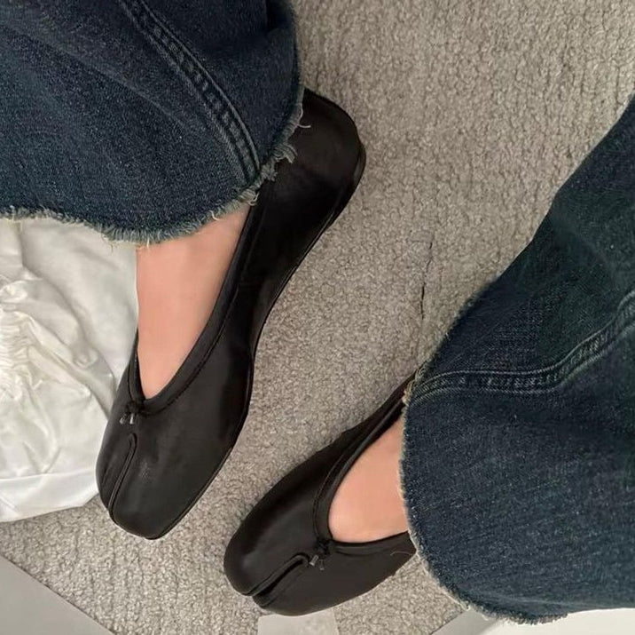 Ballerines Elizabeth à bout fendu