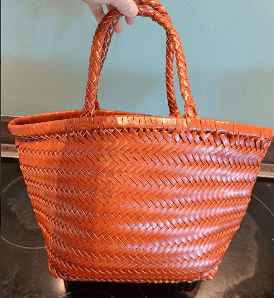 Anais sac cabas en cuir tressé à la main