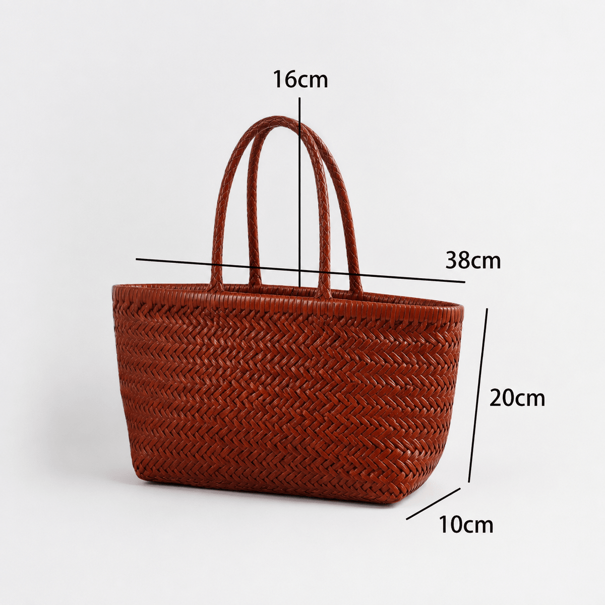 Anais sac cabas en cuir tressé à la main