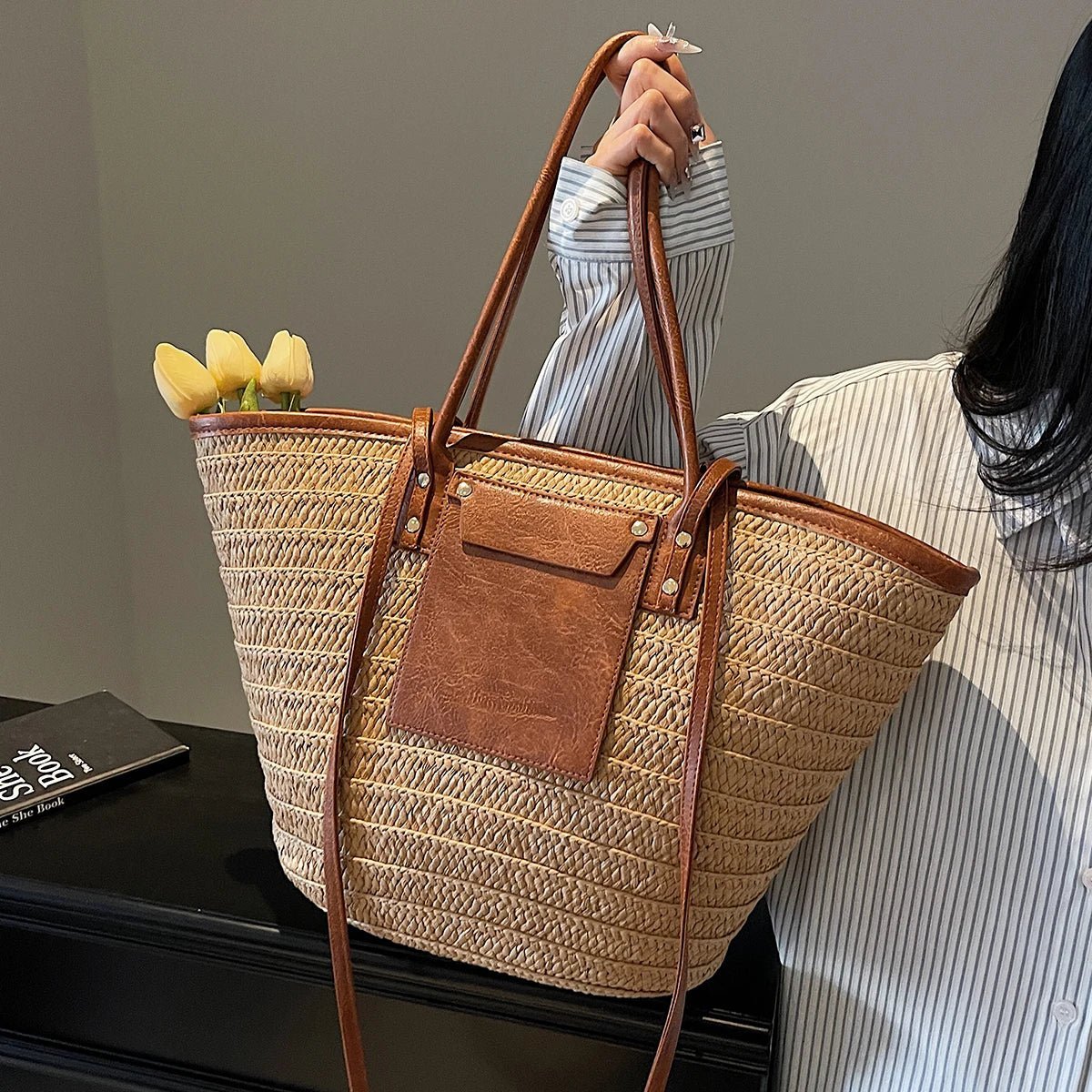 Beatrice Forest sac cabas tissé à une épaule
