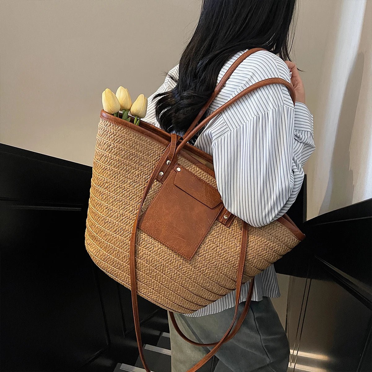 Beatrice Forest sac cabas tissé à une épaule