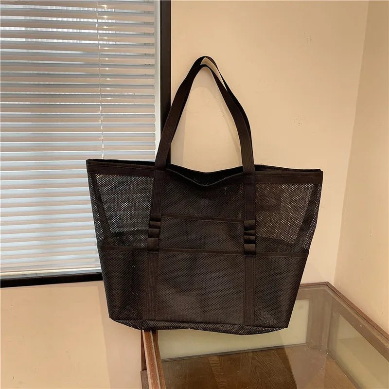Tote de plage Layla en toile, grande capacité