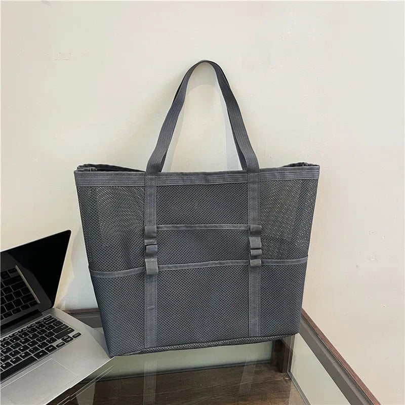 Tote de plage Layla en toile, grande capacité