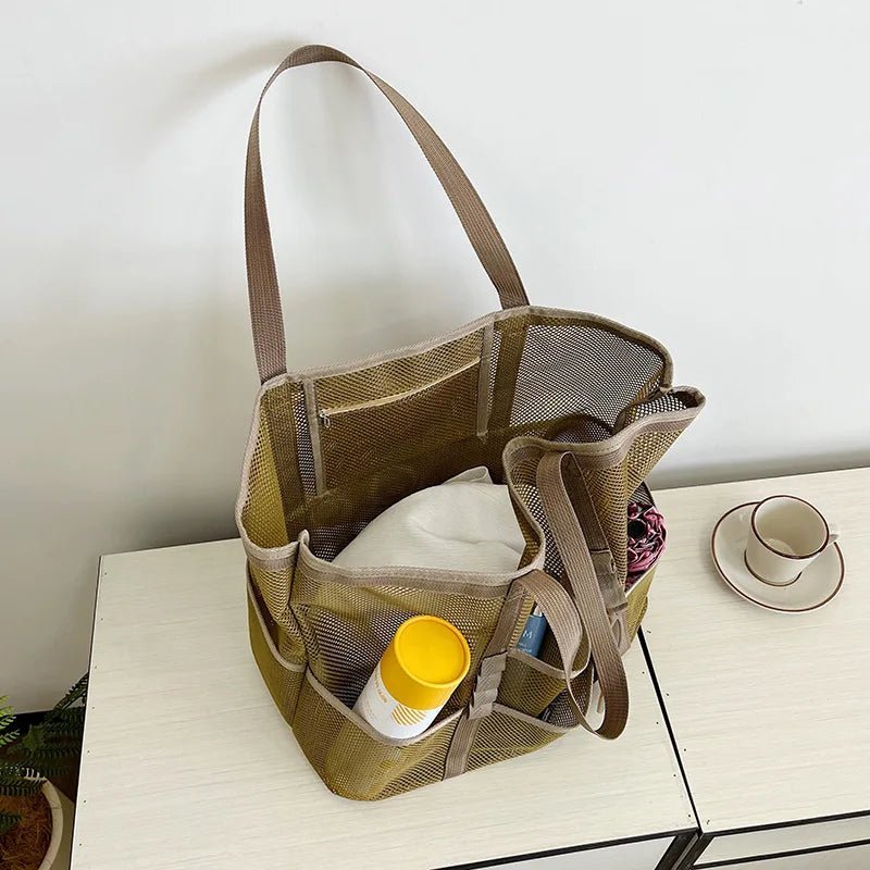 Tote de plage Layla en toile, grande capacité