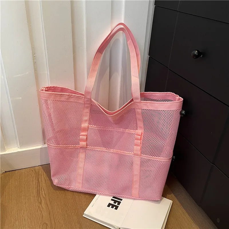 Tote de plage Layla en toile, grande capacité
