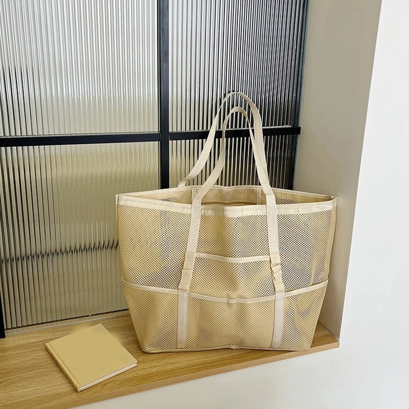 Tote de plage Layla en toile, grande capacité