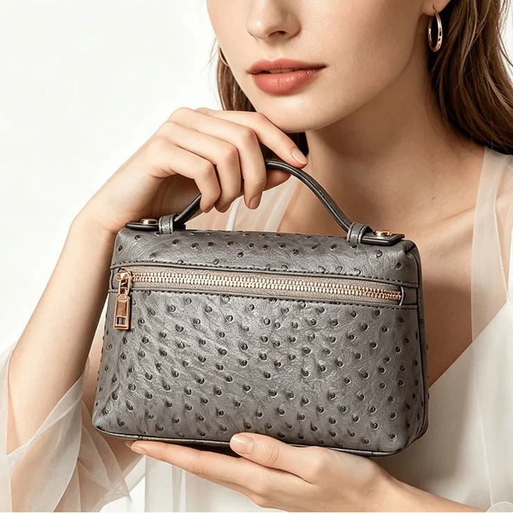 Sac Bianca à imprimé autruche