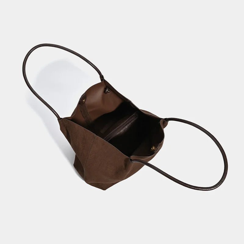 Sac cabas en daim Cheska avec pochette