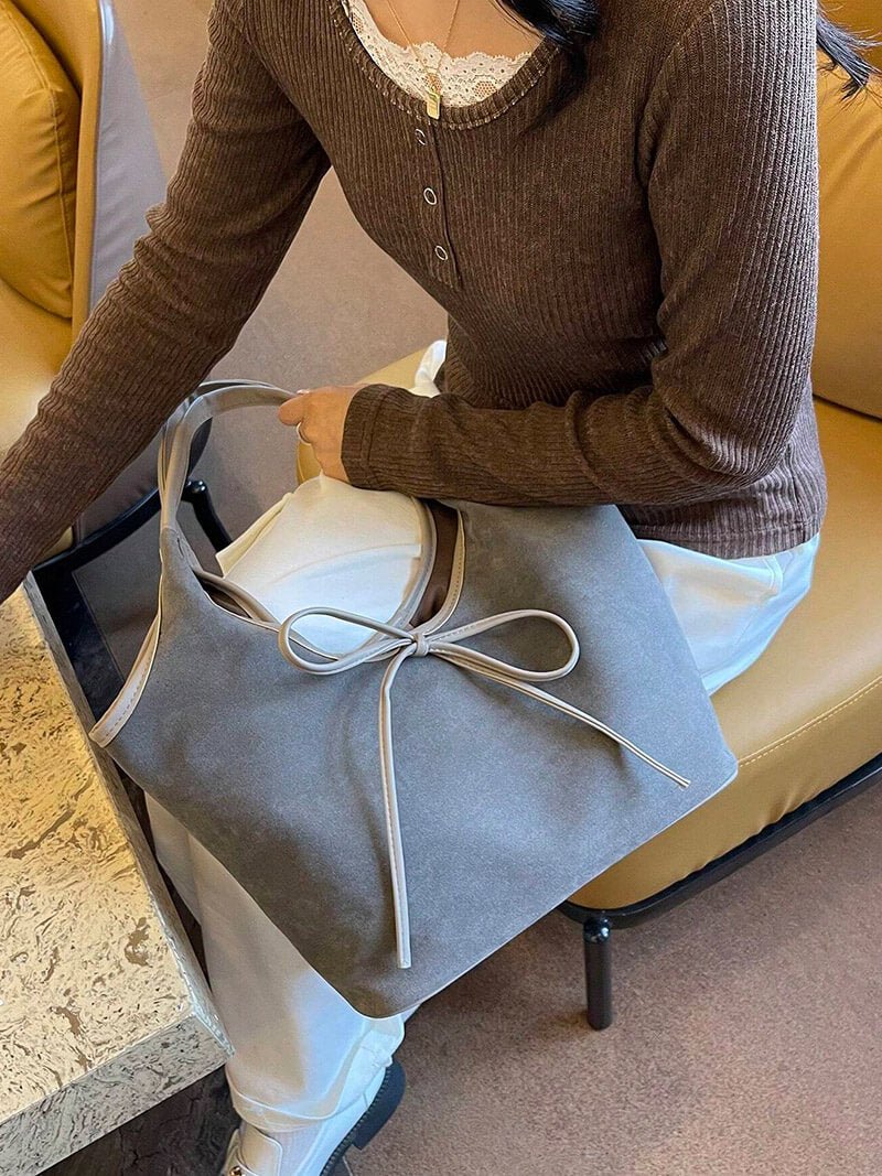 Sac en daim avec nœud Florence