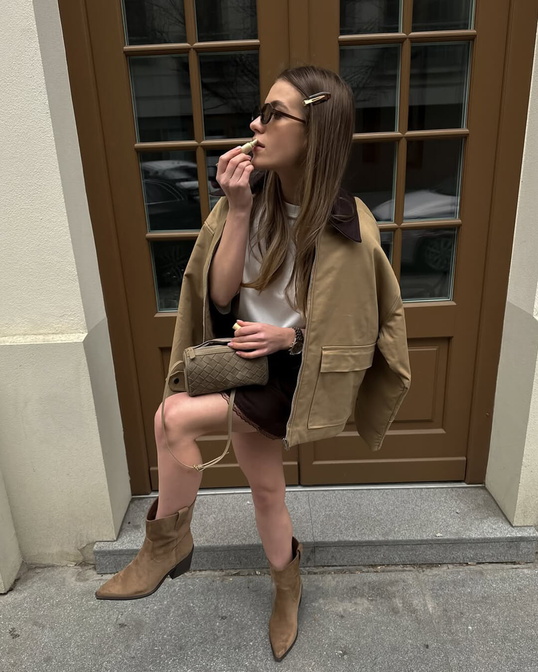 Sac en daim tressé Eva