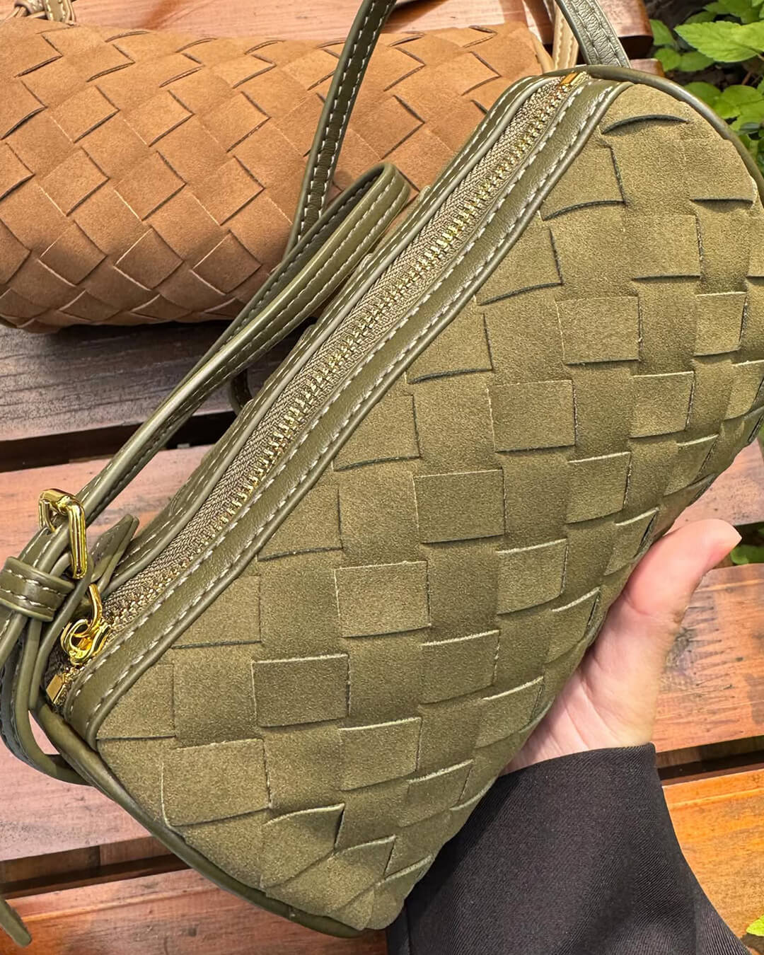 Sac en daim tressé Eva