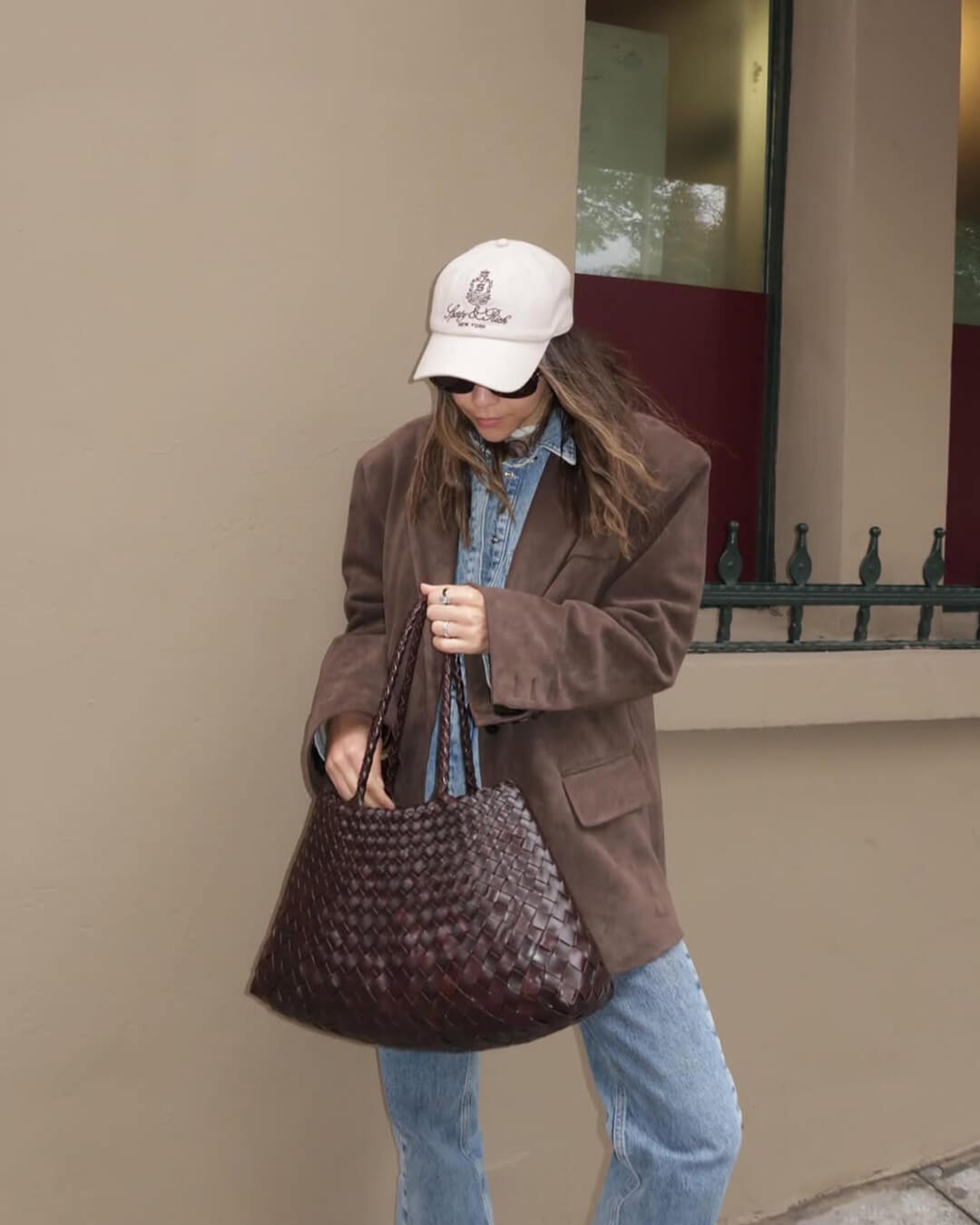 Sac moyen tressé en cuir vegan Marissa