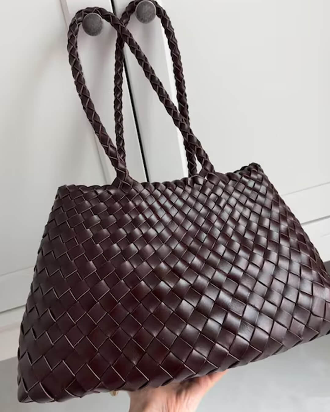 Sac moyen tressé en cuir vegan Marissa