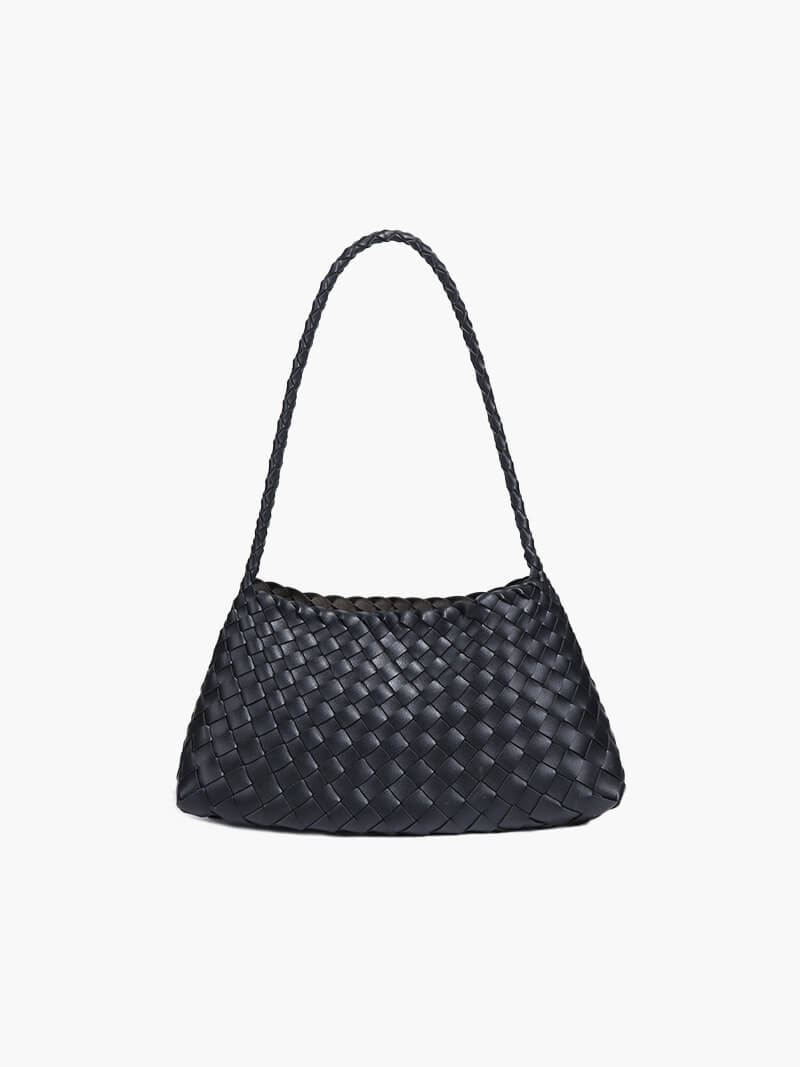 Petit sac tressé en cuir vegan Marissa