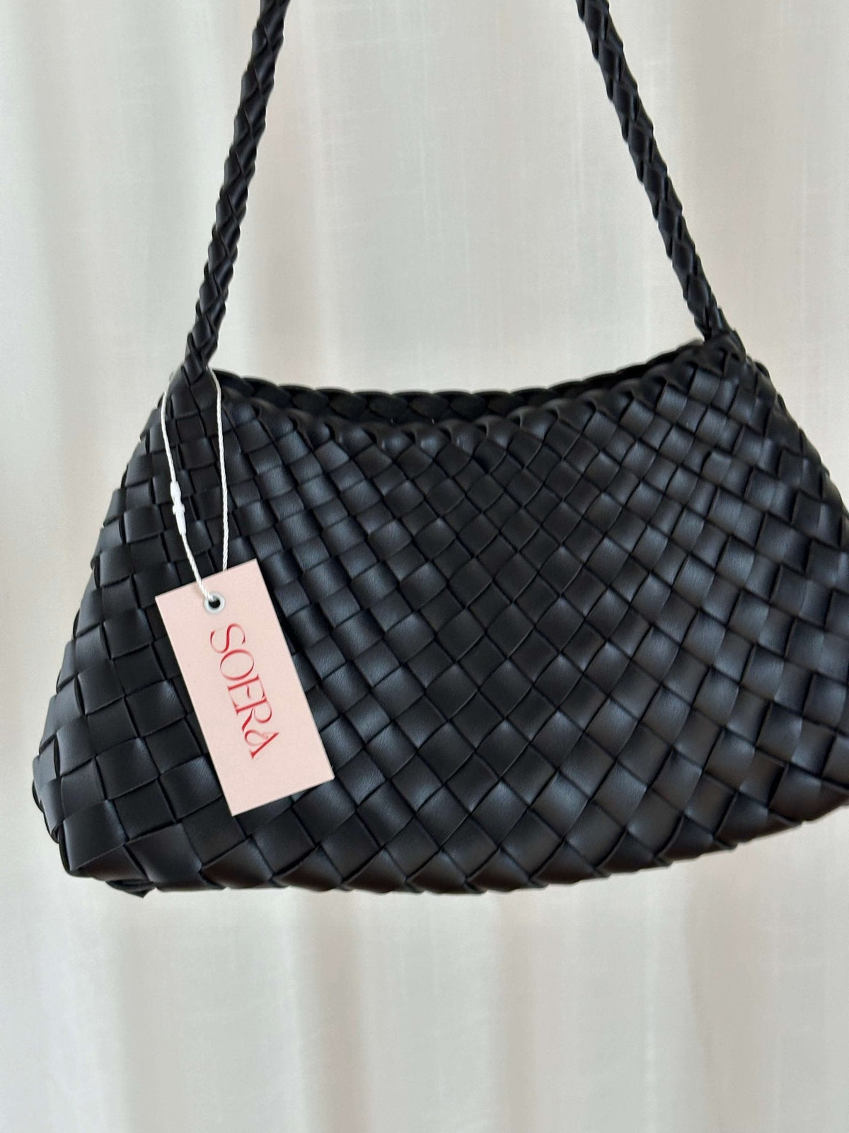 Petit sac tressé en cuir vegan Marissa