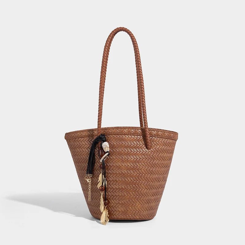 Sac seau tressé avec trousse Meryl