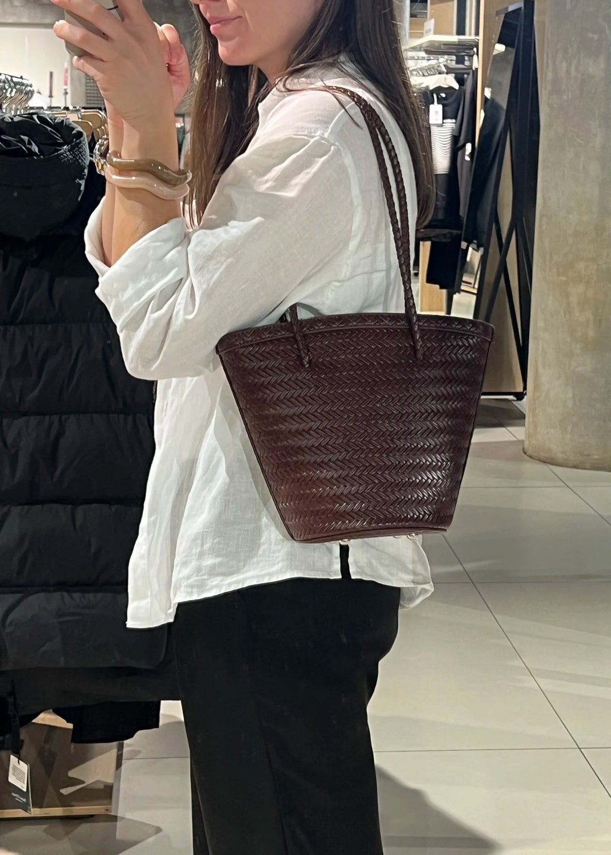 Sac seau tressé avec trousse Meryl