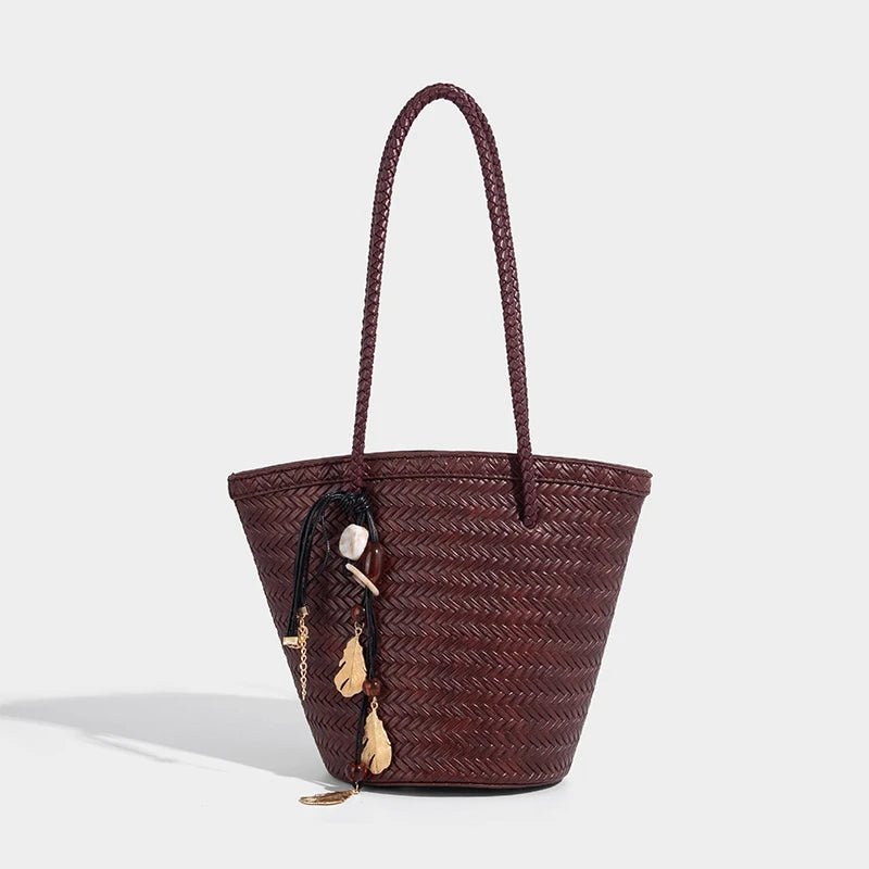 Sac seau tressé avec trousse Meryl