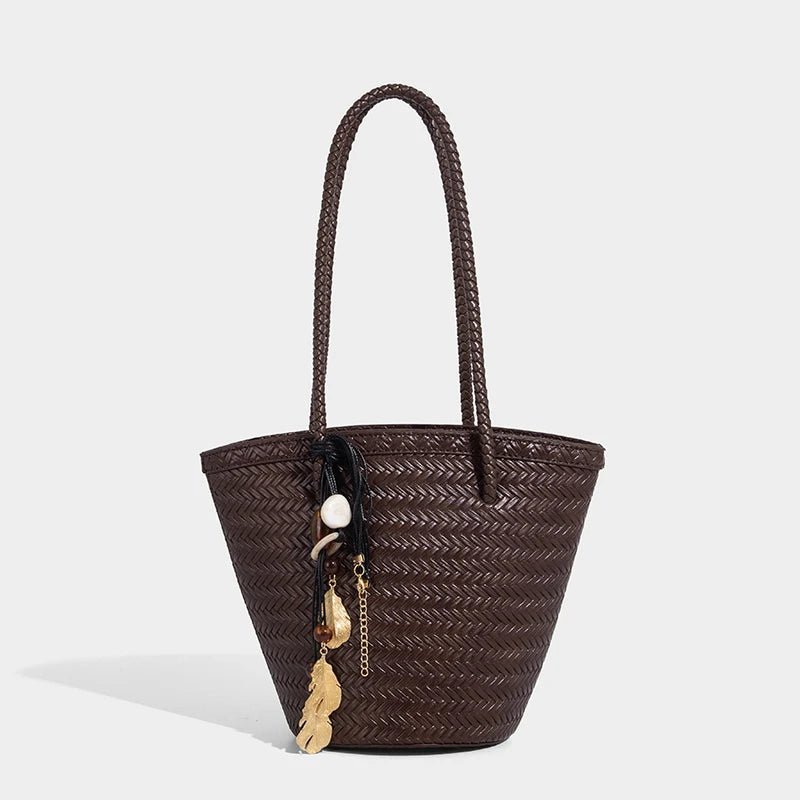 Sac seau tressé avec trousse Meryl