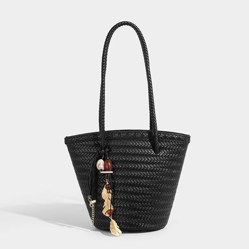 Sac seau tressé avec trousse Meryl